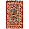Hand Knotted Flatweave Kilim 1' 10" x 2' 11" ft / 56 x 90 cm - No. P36283