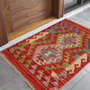 Multi Color ful Flat-Weave Wool Kilim 2' 0" x 2' 10" ft / 62 x 87 cm - No. P36286