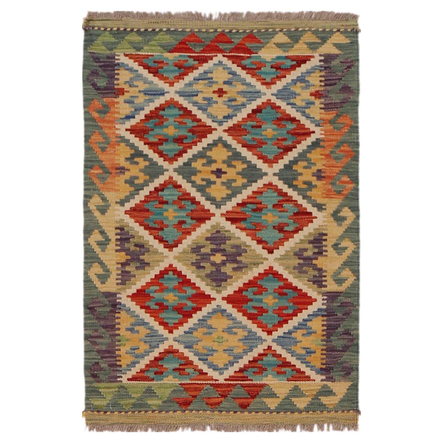 Small Size Chobi Kilim 2' 1" x 3' 1" ft / 63 x 94 cm - No. P36292