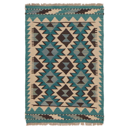 Hand Made Afghan Kilim 2' 1" x 3' 1" ft / 63 x 94 cm - No. P36295