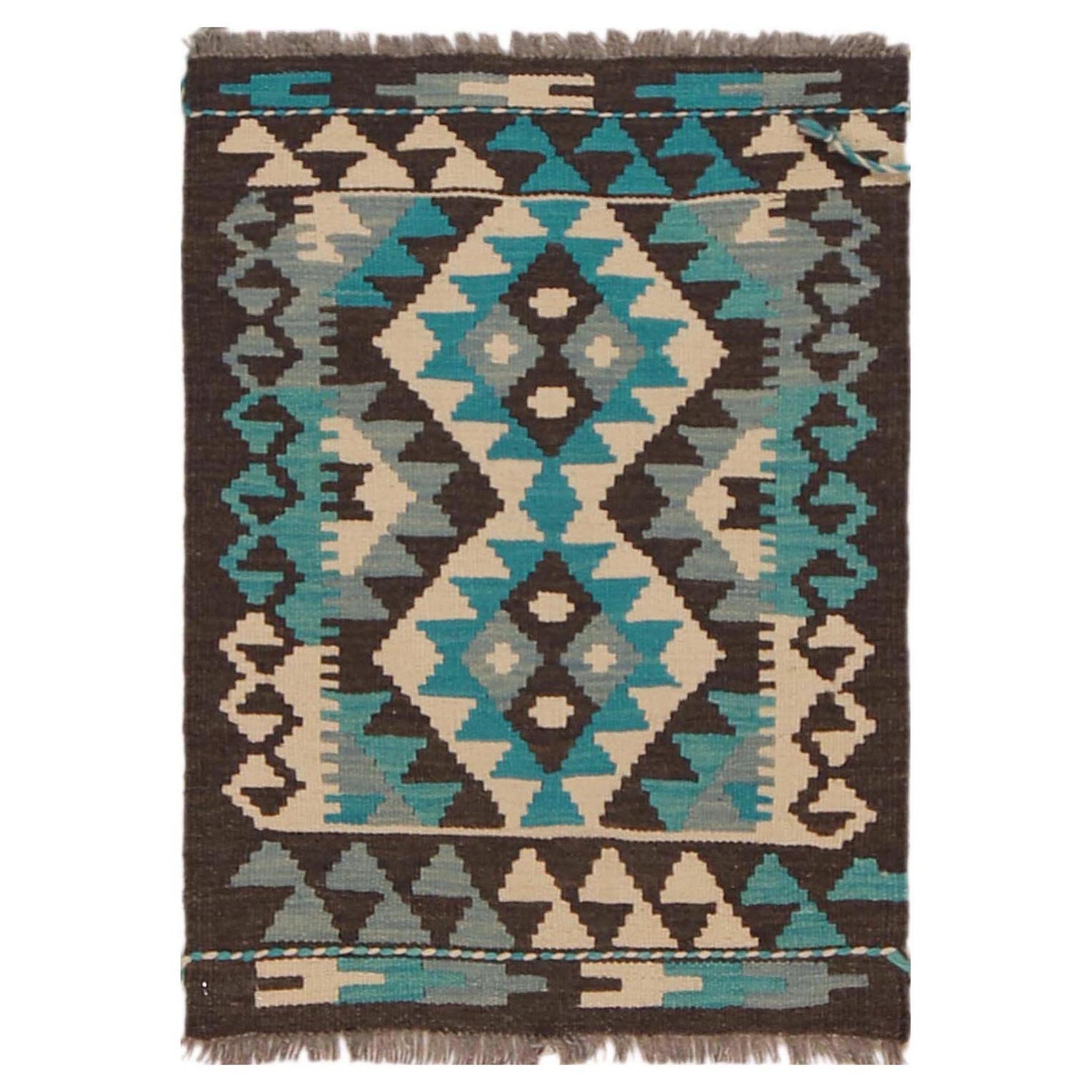 Handmade Vegetable Kilim 1' 10" x 2' 7" ft / 56 x 80 cm - No. P36297