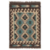 Hand Made Afghan Kilim 2' 1" x 2' 11" ft / 63 x 90 cm - No. P36305