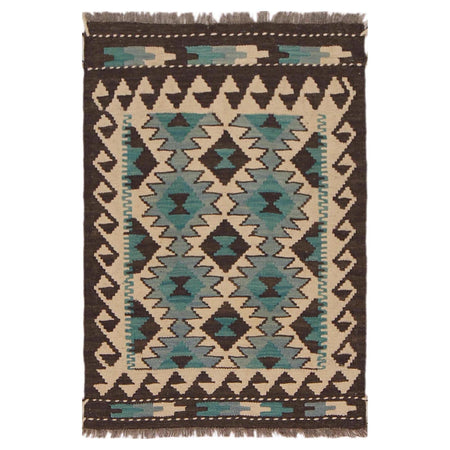 Hand Made Afghan Kilim 2' 1" x 2' 11" ft / 63 x 90 cm - No. P36305