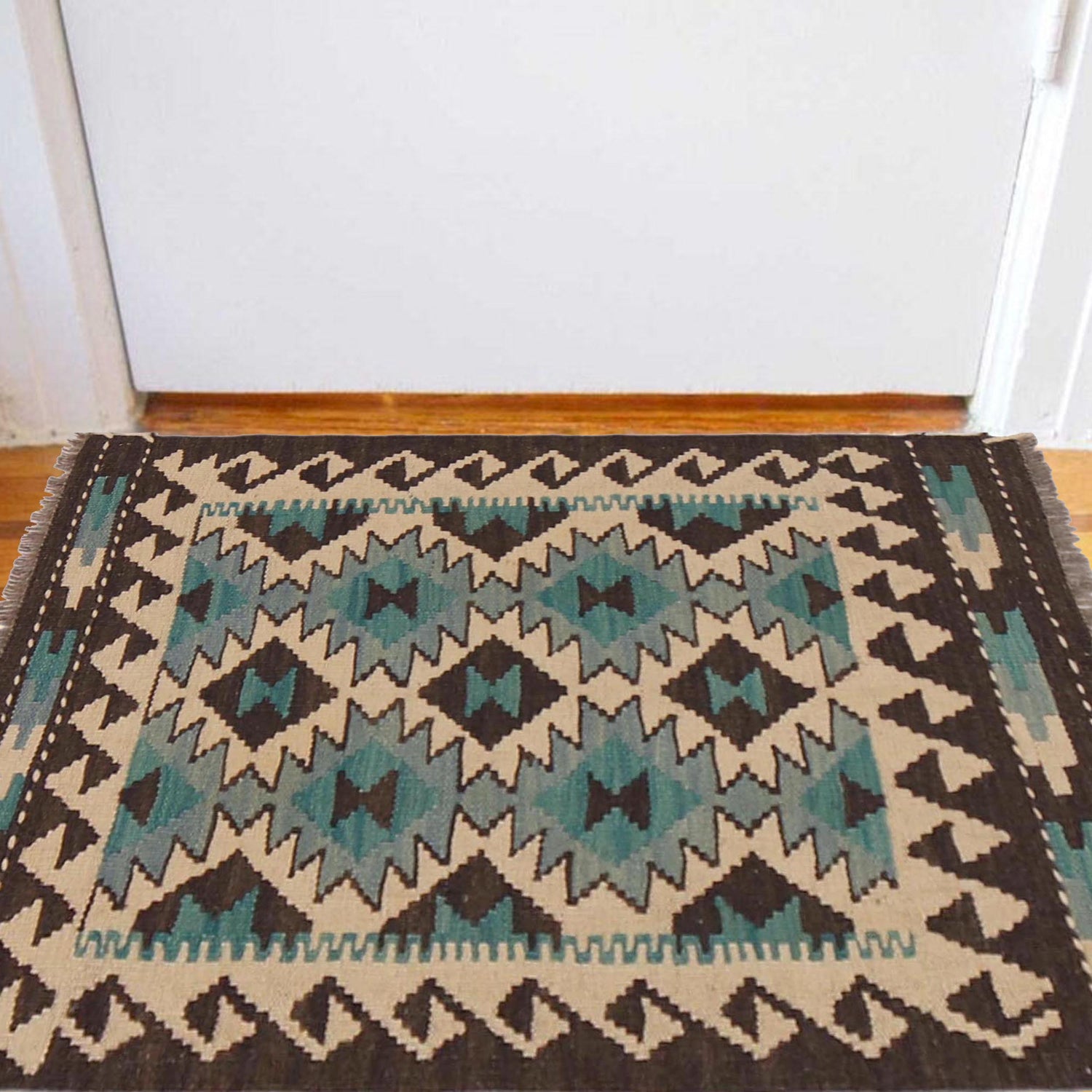 Hand Made Afghan Kilim 2' 1" x 2' 11" ft / 63 x 90 cm - No. P36305