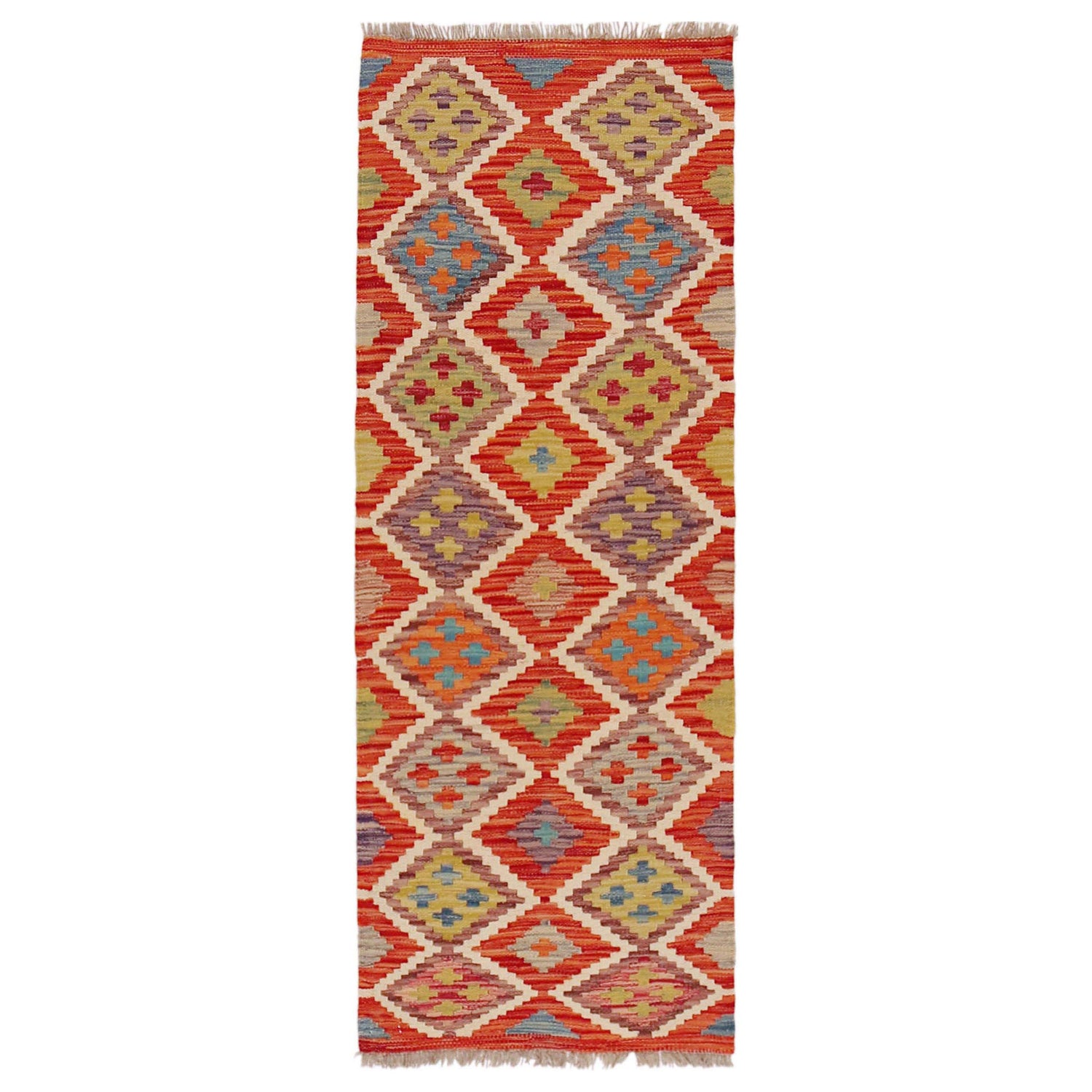 Handmade Vegetable Kilim Runner 1' 9" x 4' 11"  ft / 54 x 150 cm - No. P36308
