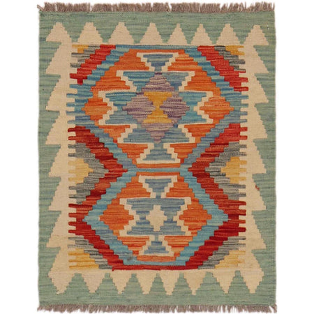 Handmade Vegetable Kilim 2' 0" x 2' 7" ft / 62 x 78 cm - No. P36311