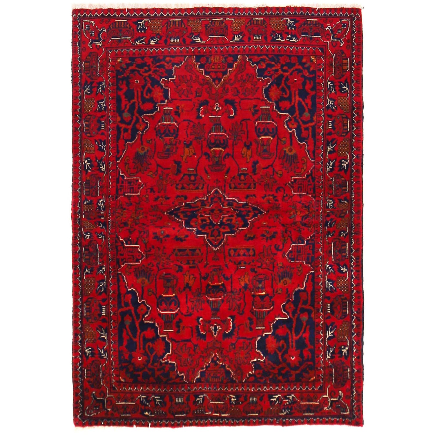 Afghan Khal Mohammadi Rug 3' 5" x 4' 11" ft / 103 x 150 cm - No. P36320
