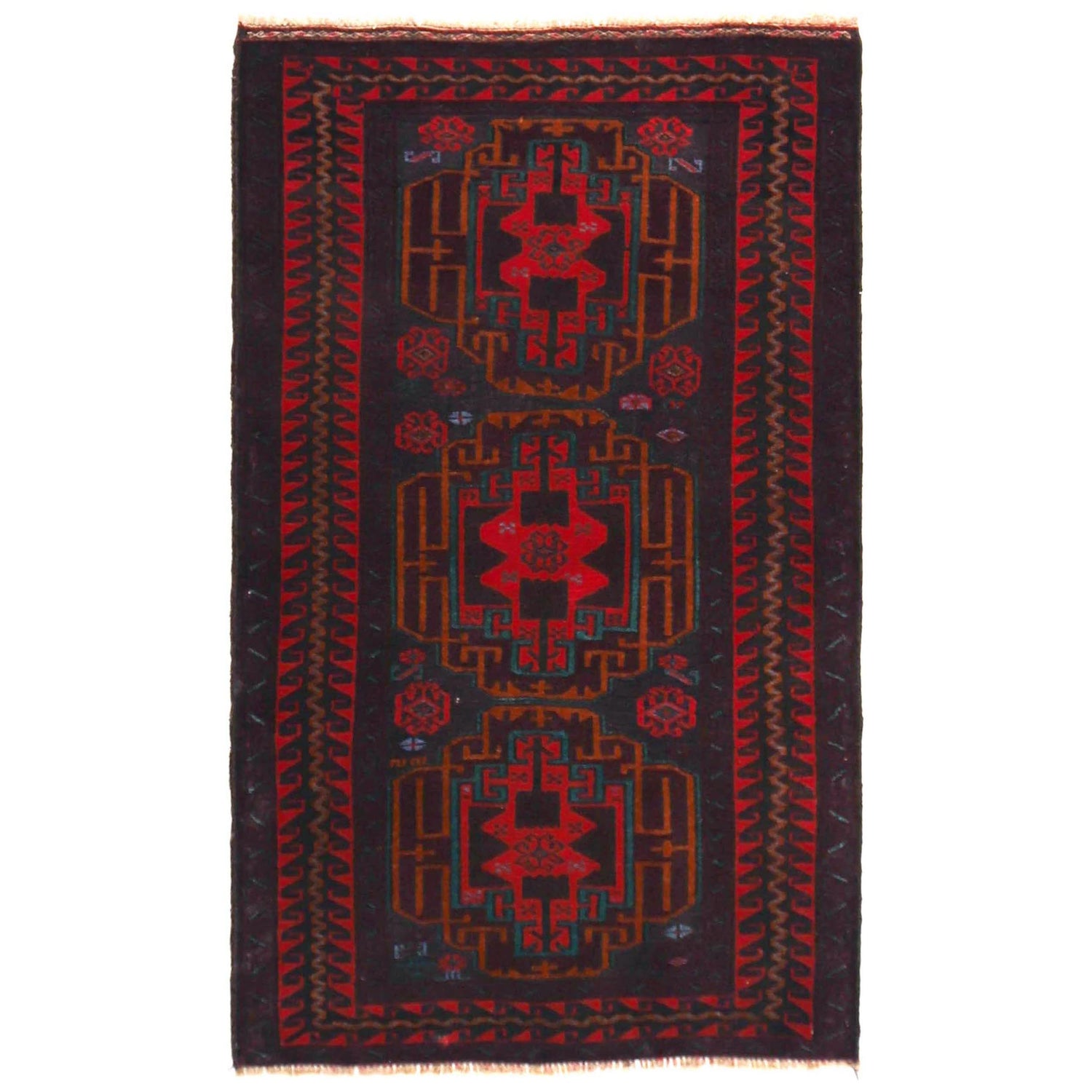 Baluch Small Size Rug  2' 9" x 4' 6" ft / 83 x 138 cm - No. P36323