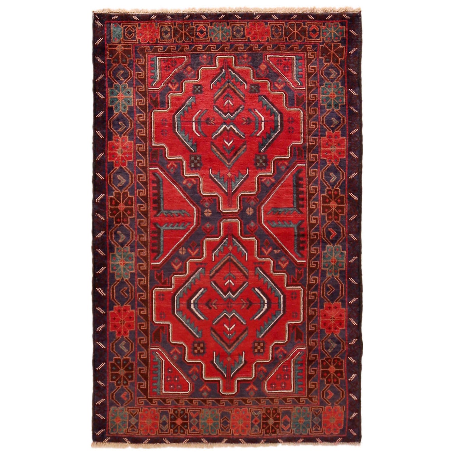Traditional Baloch Rug  3' 0" x 4' 10" ft / 92 x 147 cm - No. P36325