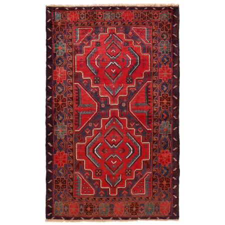 Traditional Baloch Rug  3' 0" x 4' 10" ft / 92 x 147 cm - No. P36325