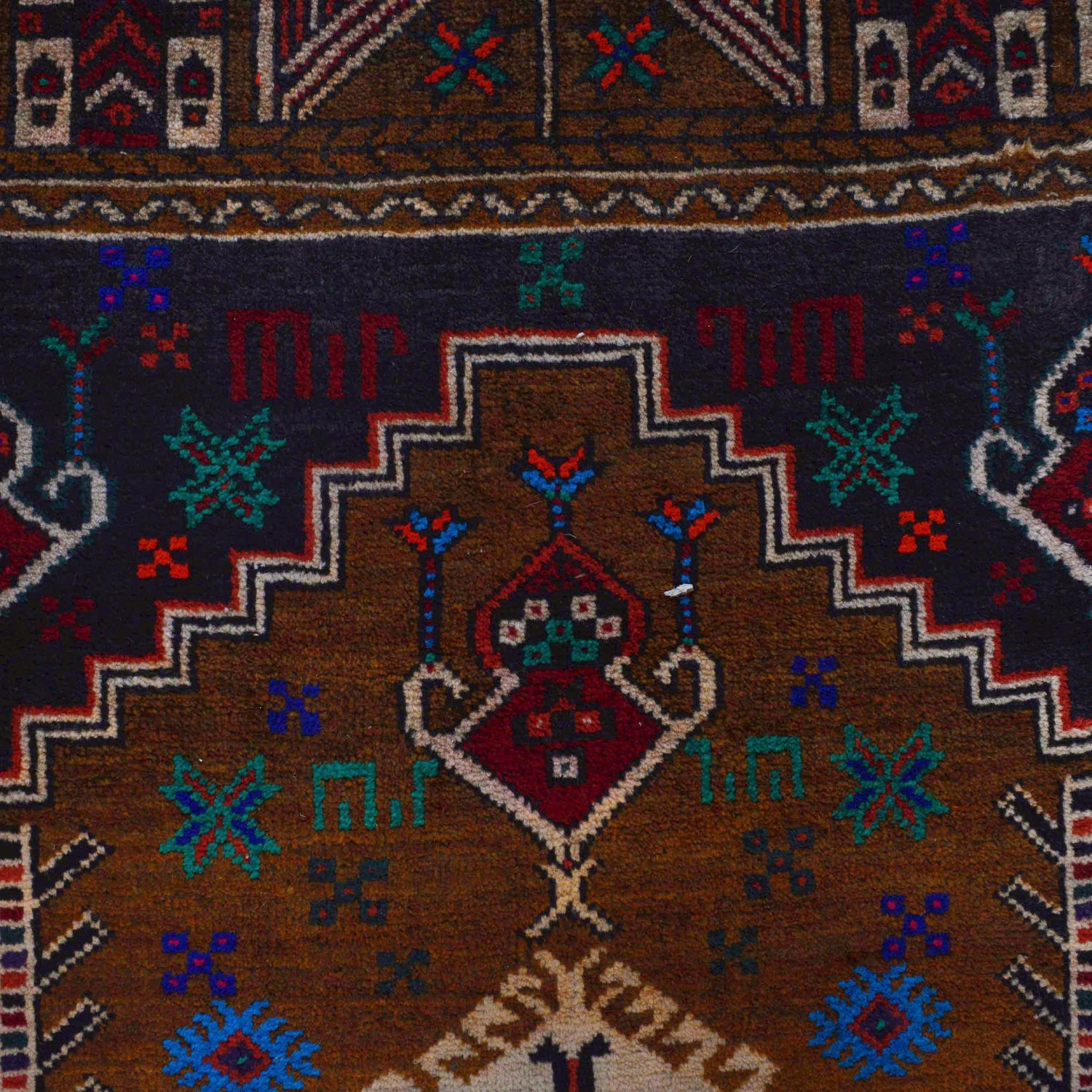 Handmade Prayer Rug 2' 9" x 4' 0" ft / 84 x 123 cm - No. P36326