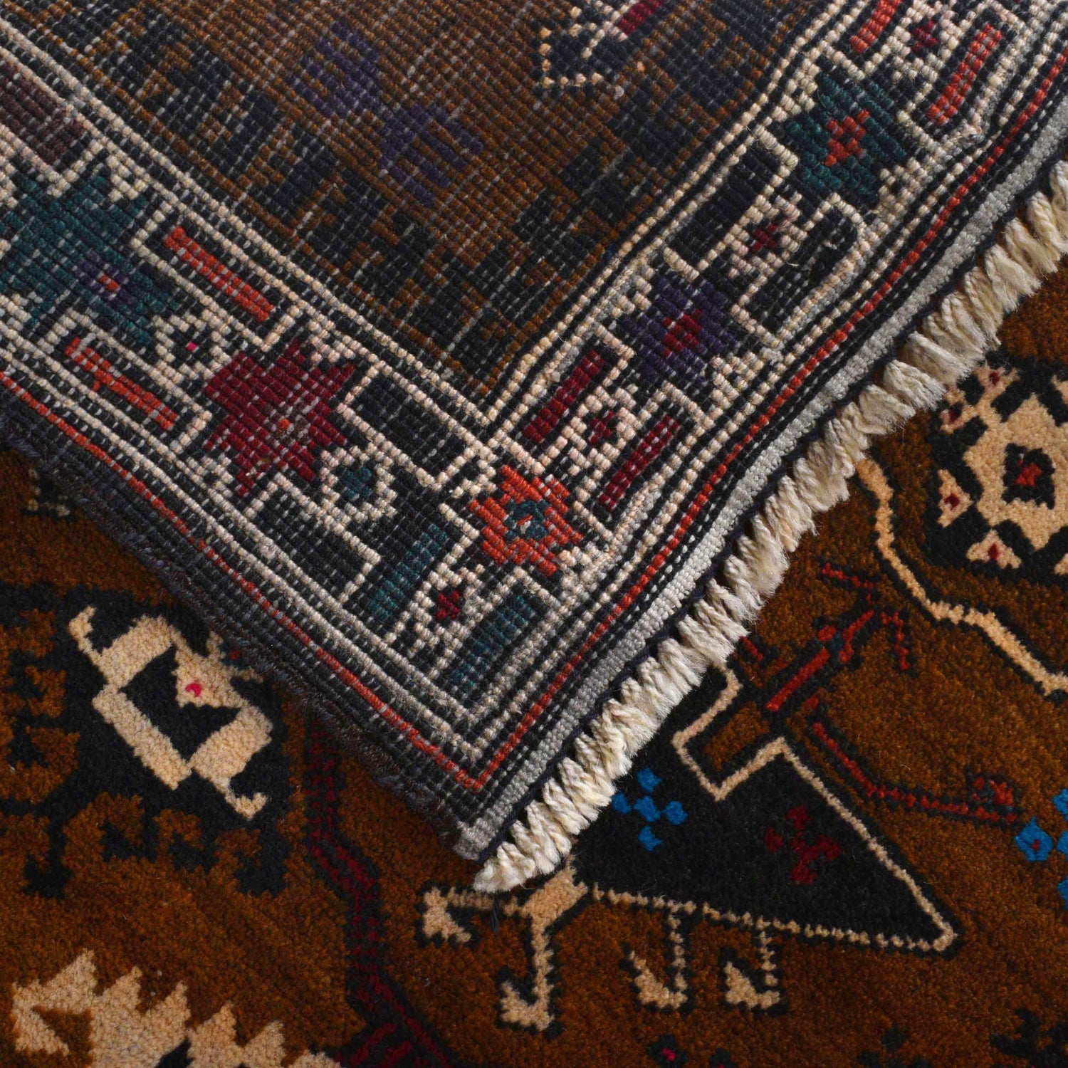 Handmade Prayer Rug 2' 9" x 4' 0" ft / 84 x 123 cm - No. P36326