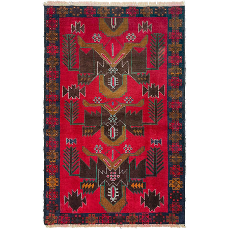 Tribal Baloch Rug 2' 11" x 4' 9" ft / 90 x 144 cm - No. P36328