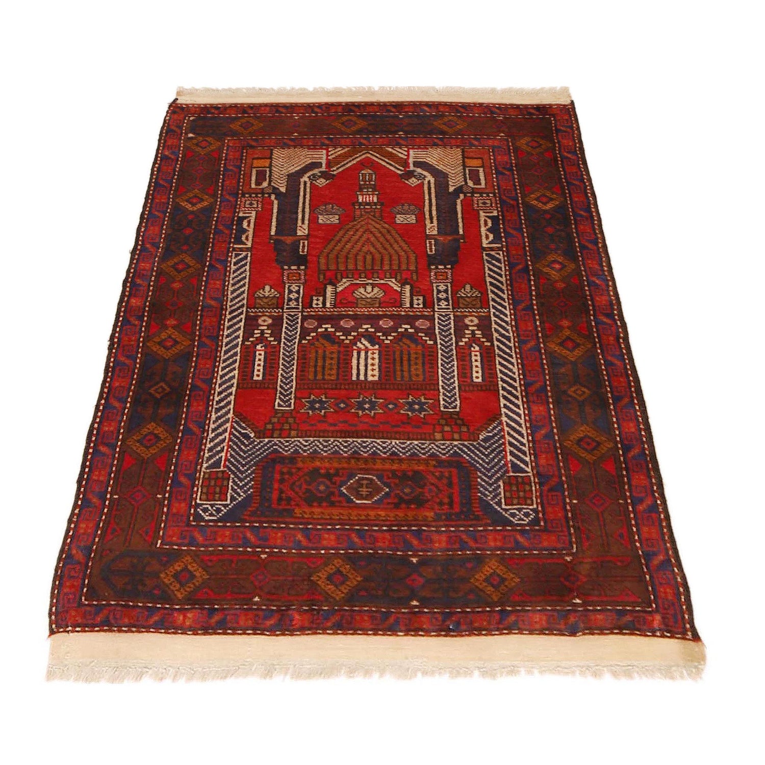 Muslim Prayer Rug 2' 8" x 3' 10" ft / 81 x 117 cm - No. P36329
