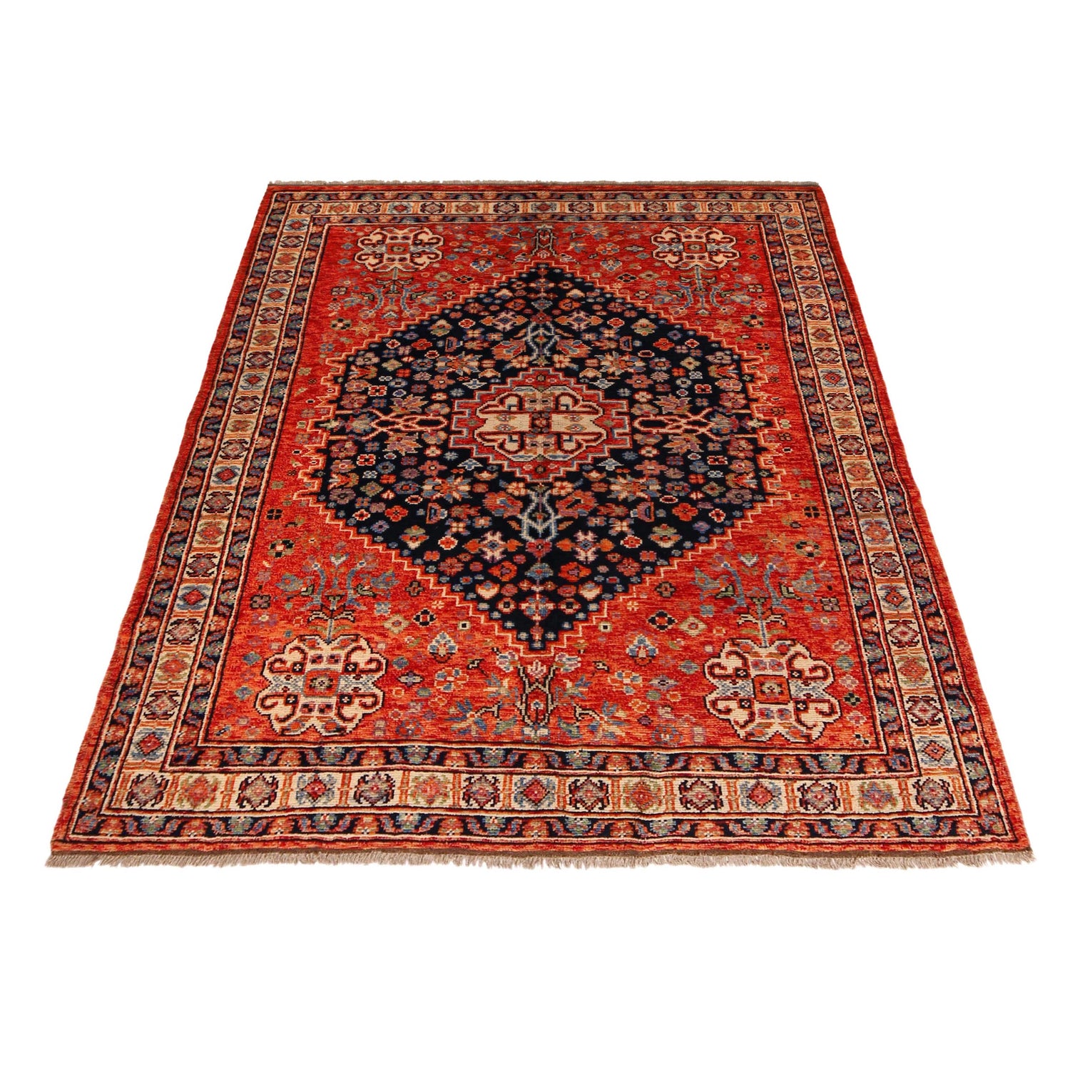Handmade Sherazi Area Rug 6' 0" x 7' 7" ft / 184 x 231 cm - No. P36349