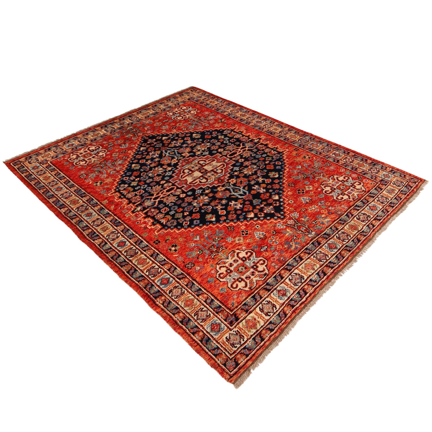 Handmade Sherazi Area Rug 6' 0" x 7' 7" ft / 184 x 231 cm - No. P36349
