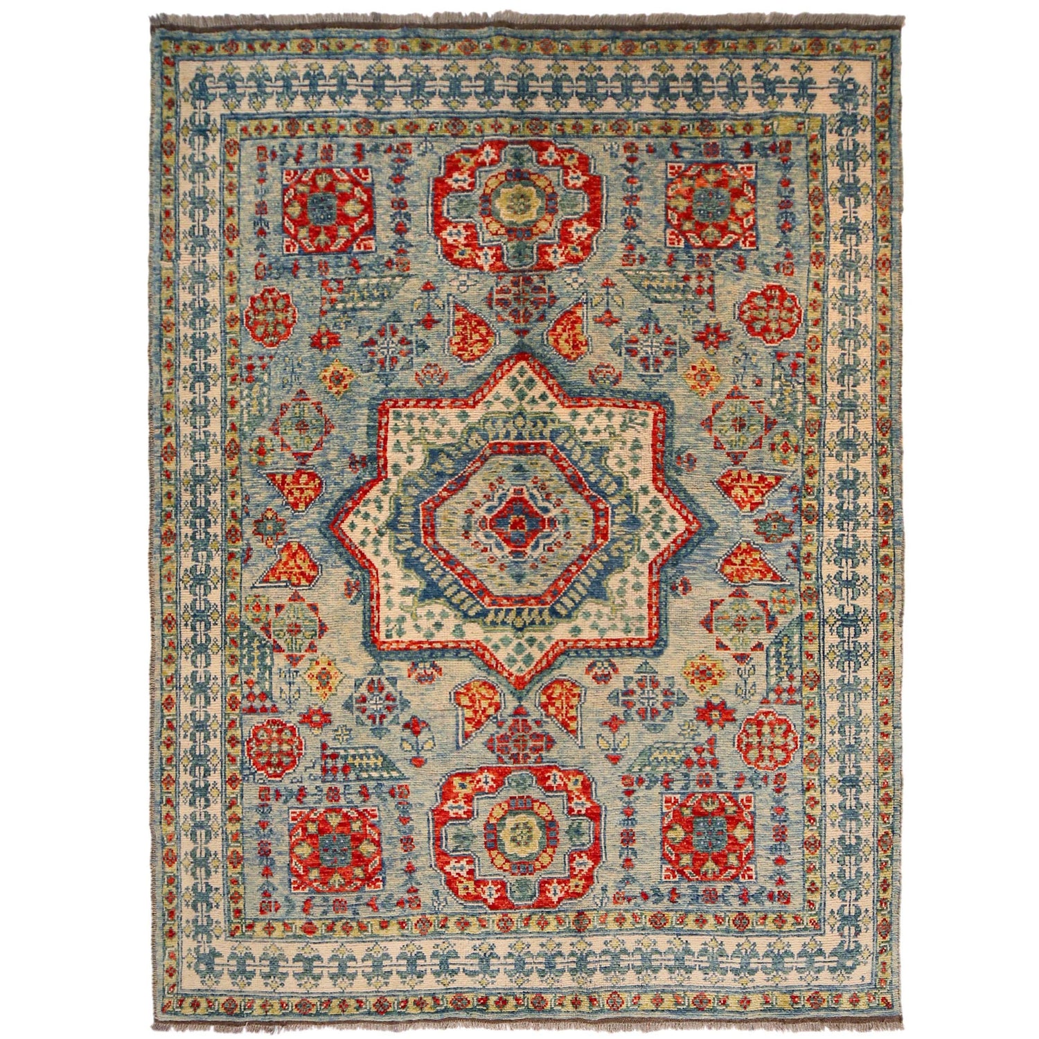 Oriental Mamluk Area Rug 5' 9" x 7' 8" ft / 175 x 233 cm - No. P36351