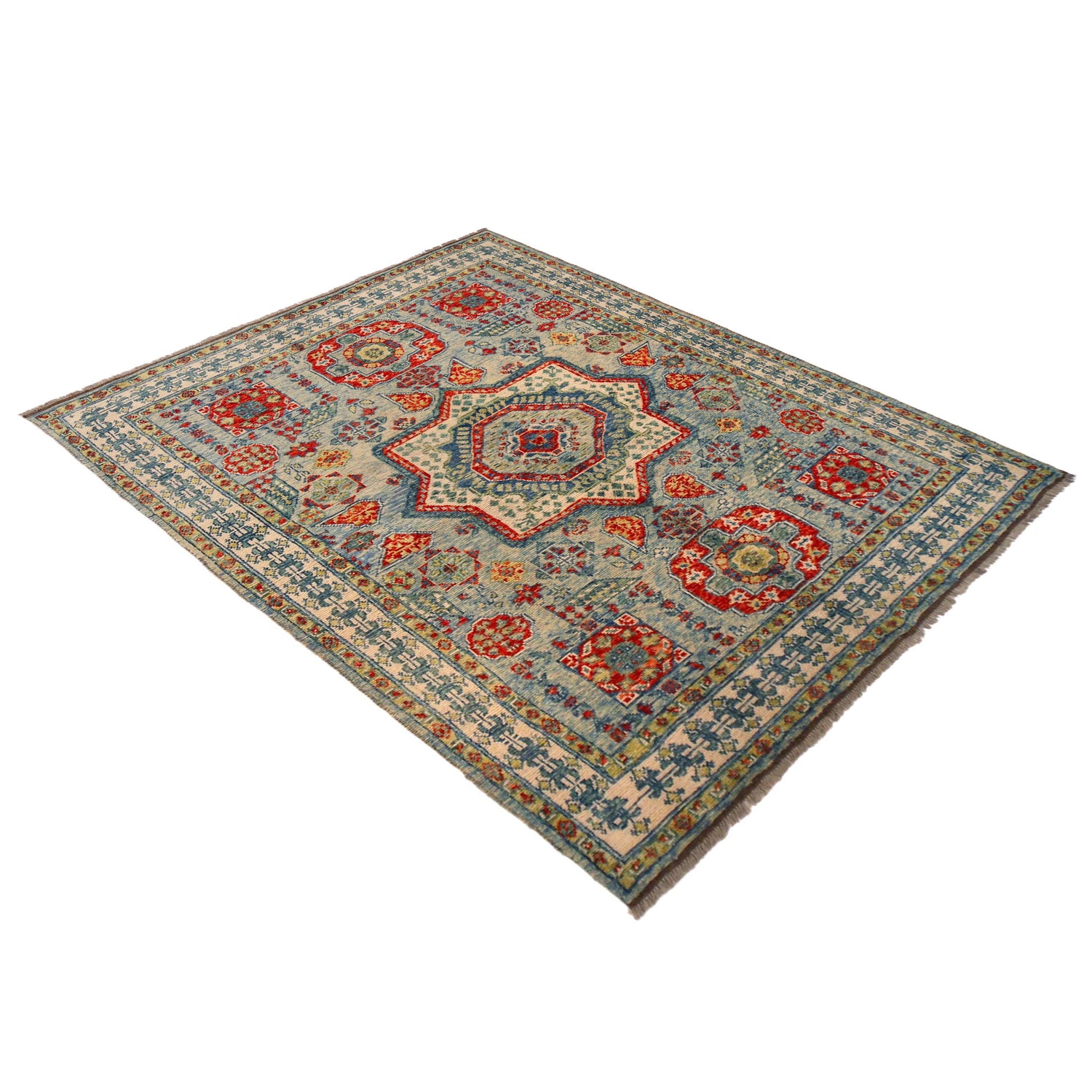 Oriental Mamluk Area Rug 5' 9" x 7' 8" ft / 175 x 233 cm - No. P36351