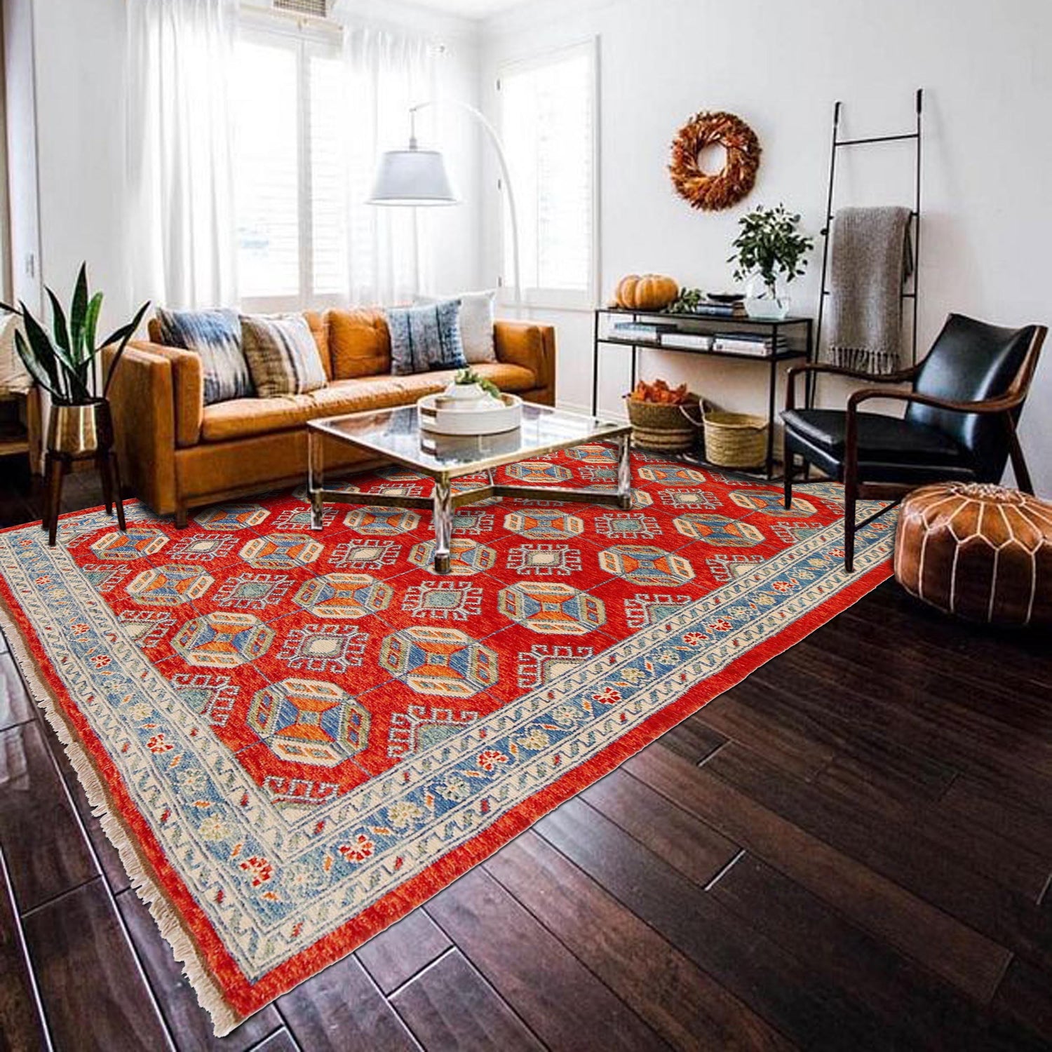 Oriental Bukhara Area Rug 5' 10" x 7' 8" ft / 177 x 233 cm - No. P36354