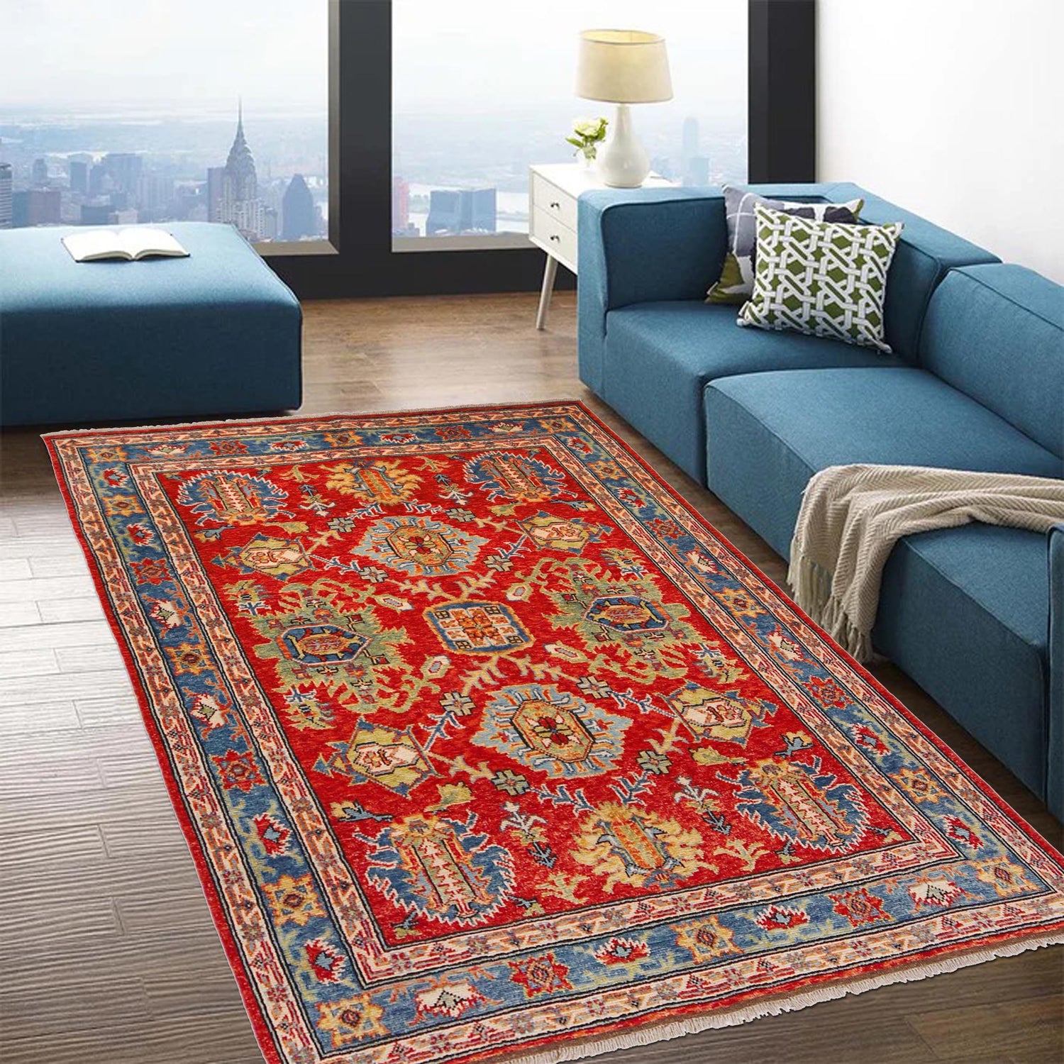 Contemporary Oushak Rug 4' 11" x 6' 6" ft / 151 x 198 cm - No. P36356