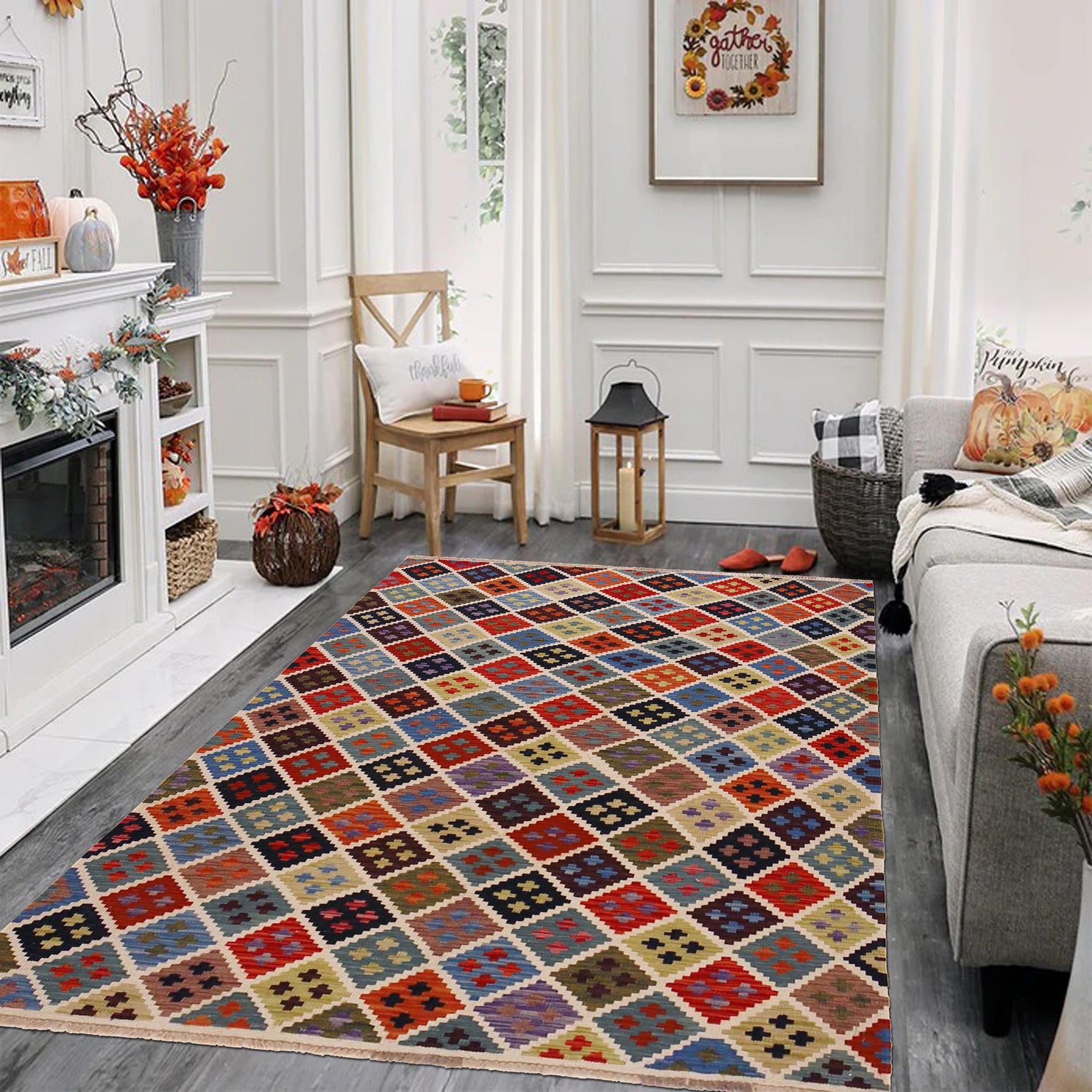 Medium Size Chobi Kilim 5' 1" x 6' 9" ft / 156 x 205 cm - No. P36366