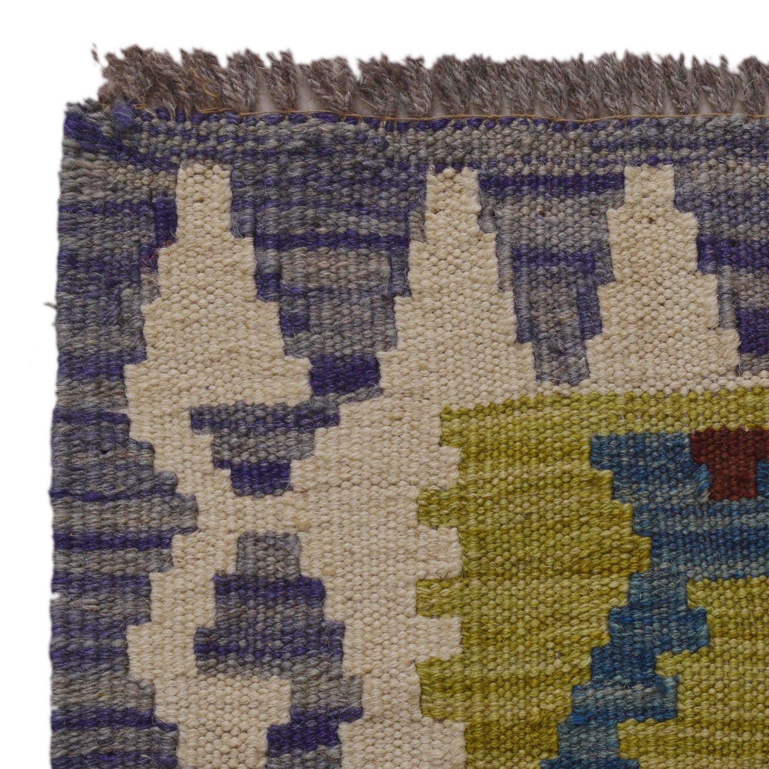 Hand Knotted Flatweave Kilim Runner 2' 2" x 6' 7" ft / 67 x 200 cm - No. P36370
