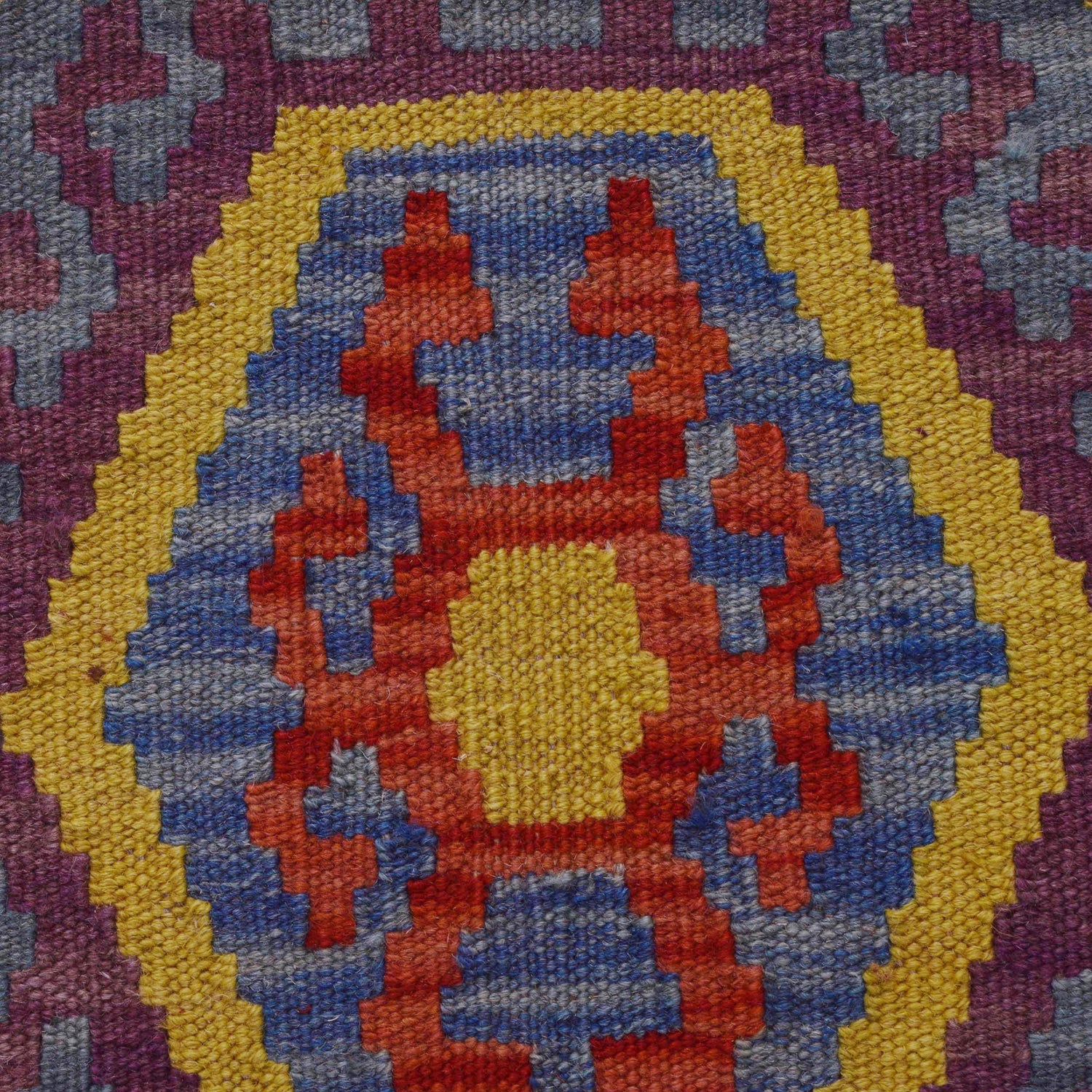 Hand Knotted Flatweave Kilim Runner 2' 2" x 6' 7" ft / 67 x 200 cm - No. P36370