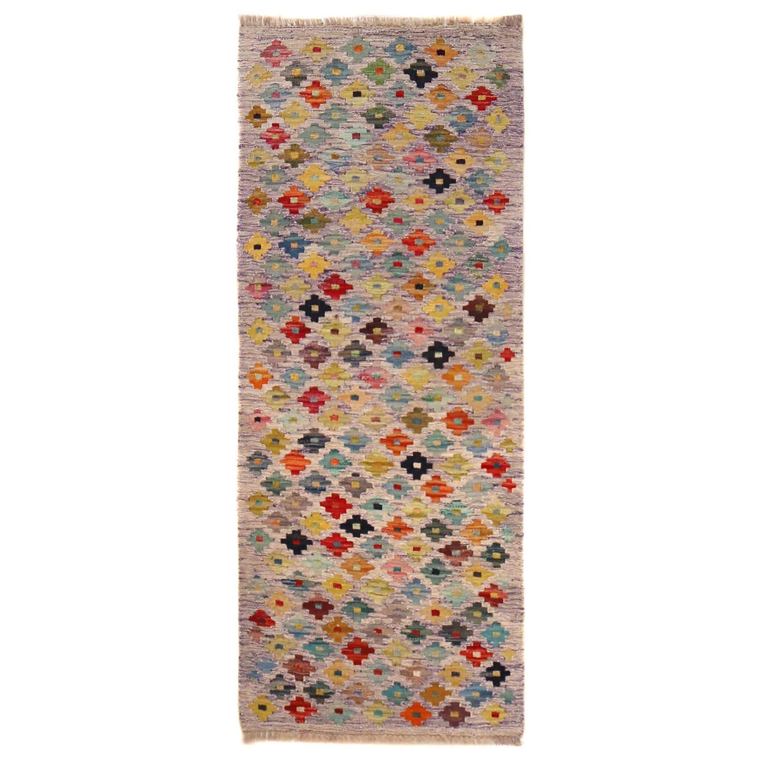 Handmade Vegetable Kilim Runner 1' 11" x 4' 9" ft / 59 x 146 cm - No. P36372