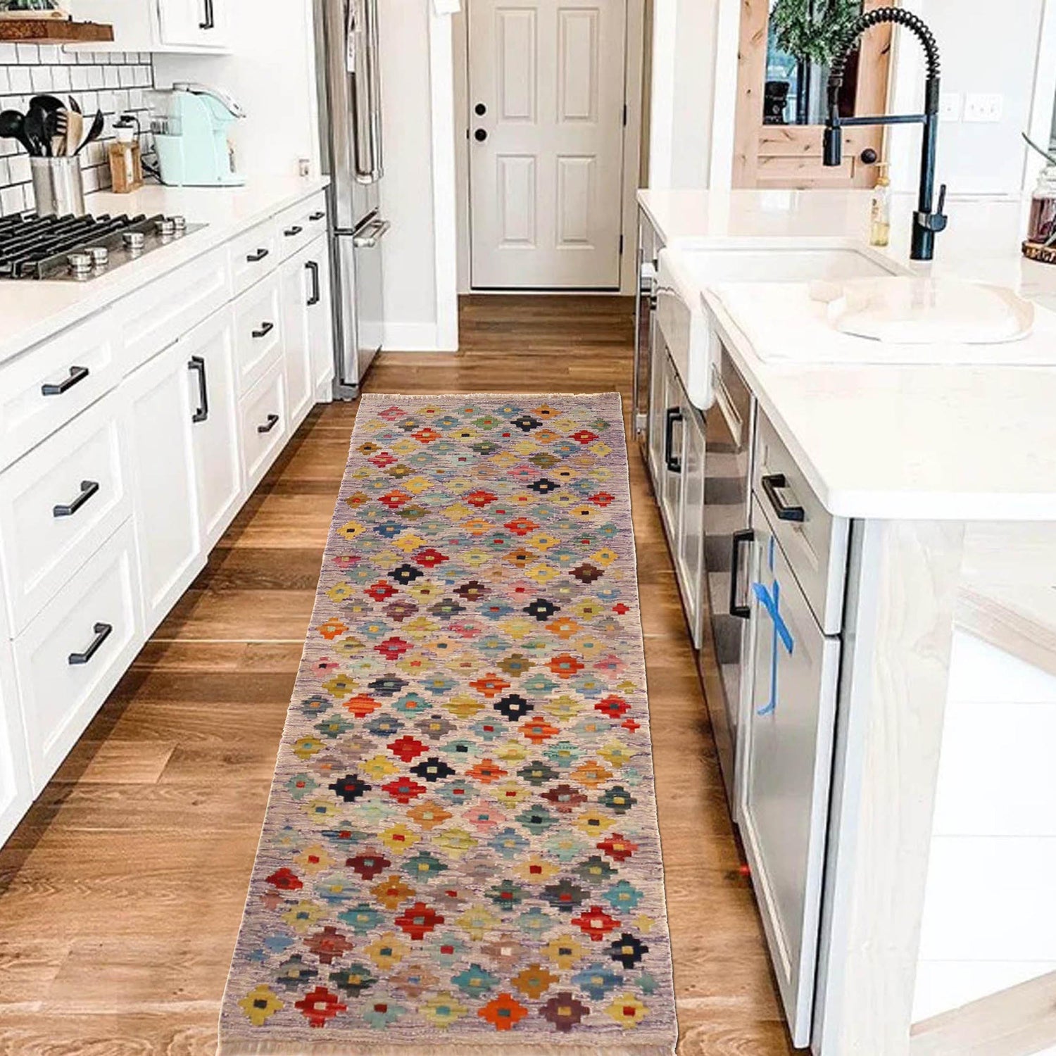 Handmade Vegetable Kilim Runner 1' 11" x 4' 9" ft / 59 x 146 cm - No. P36372