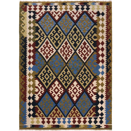 Hand Knotted Flatweave Kilim 5' 1" x 6' 9" ft / 154 x 206 cm - No. P36381