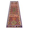 Handmade Turkish Design Wool Kilim Runner 2' 9" x 9' 8" ft / 83 x 295 cm - No. P36386