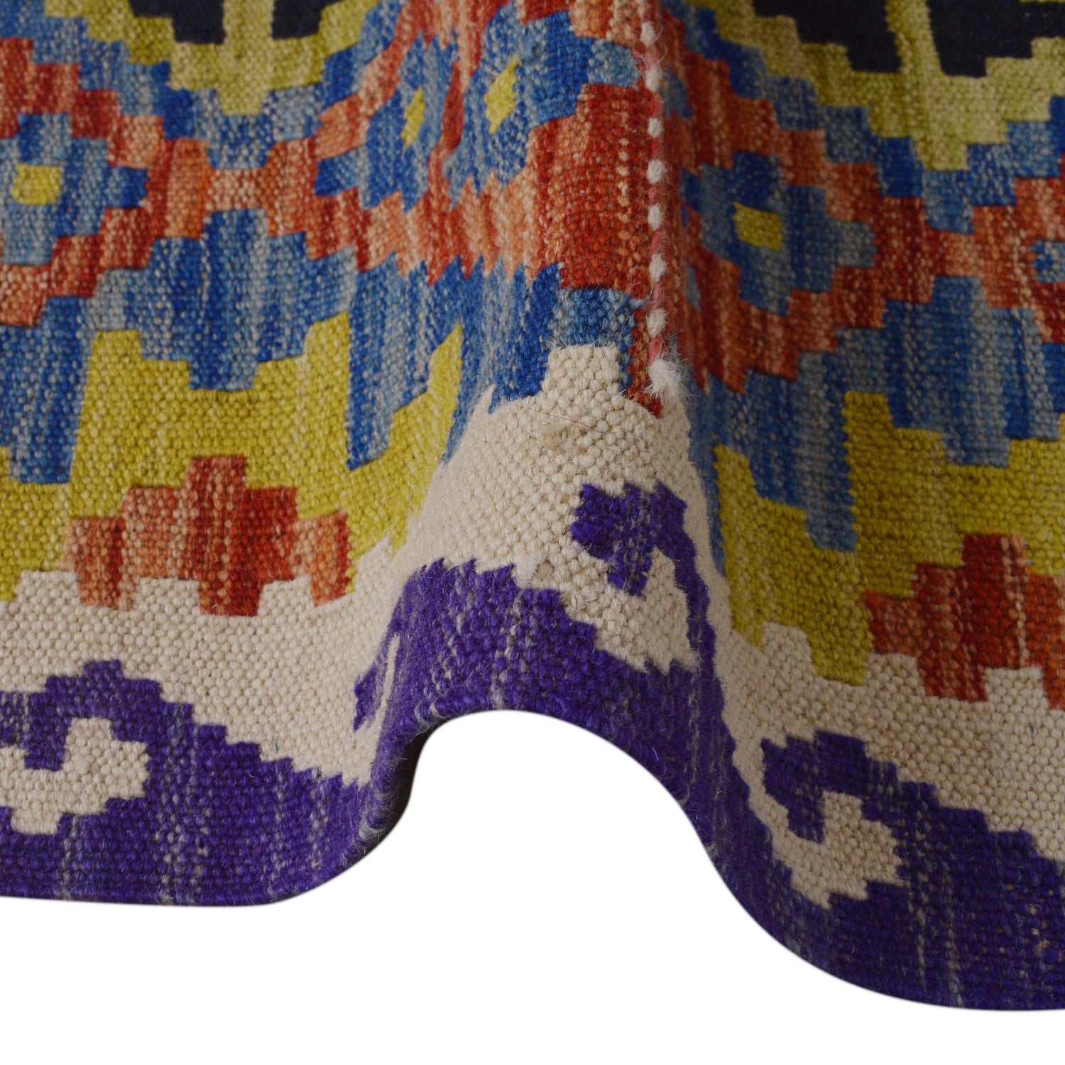 Handmade Turkish Design Wool Kilim Runner 2' 9" x 9' 8" ft / 83 x 295 cm - No. P36386