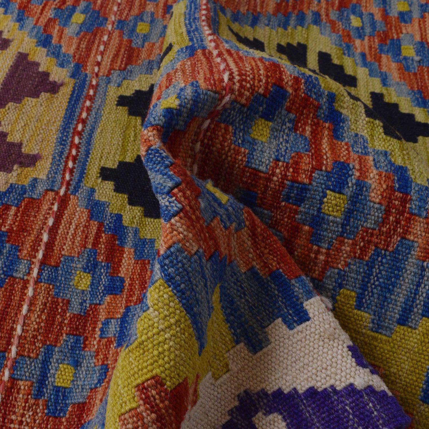 Handmade Turkish Design Wool Kilim Runner 2' 9" x 9' 8" ft / 83 x 295 cm - No. P36386