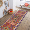 Handmade Turkish Design Wool Kilim Runner 2' 9" x 9' 8" ft / 83 x 295 cm - No. P36386