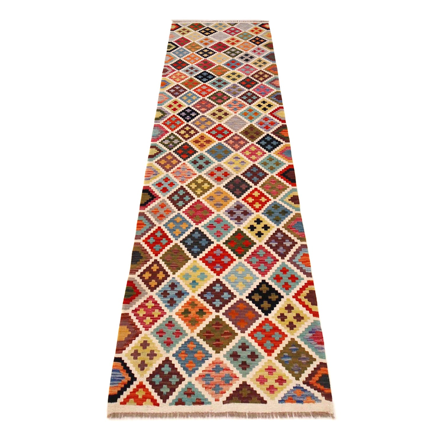 Long Chobi Kilim Runner 2' 8" x 9' 7" ft / 82 x 293 cm - No. P36387