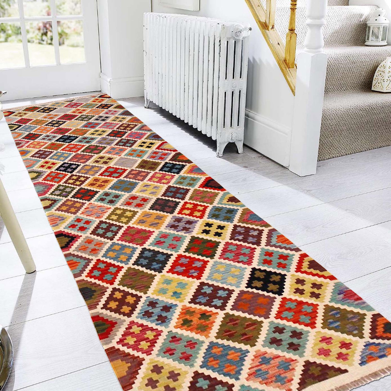 Long Chobi Kilim Runner 2' 8" x 9' 7" ft / 82 x 293 cm - No. P36387