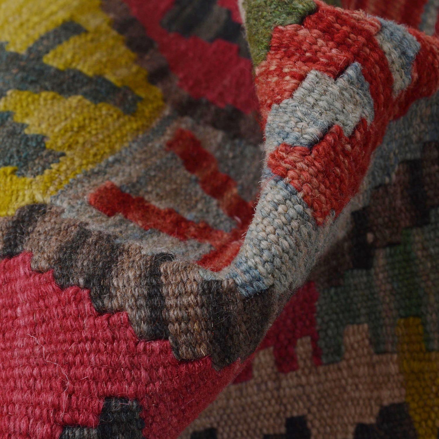 Hand Knotted Flatweave Kilim Runner 1' 8" x 9' 5" ft / 50 x 287 cm - No. P36388