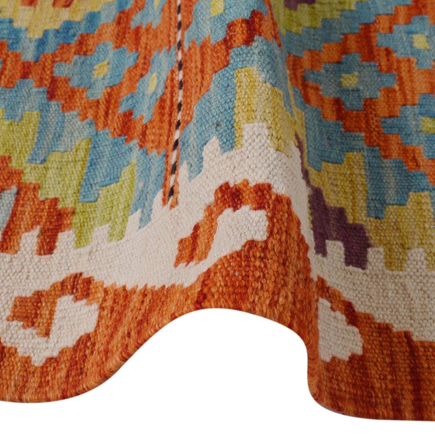 Handmade Afghan Vegetable Kilim Runner 2' 10" x 9' 9" ft / 86 x 297 cm - No. P36394