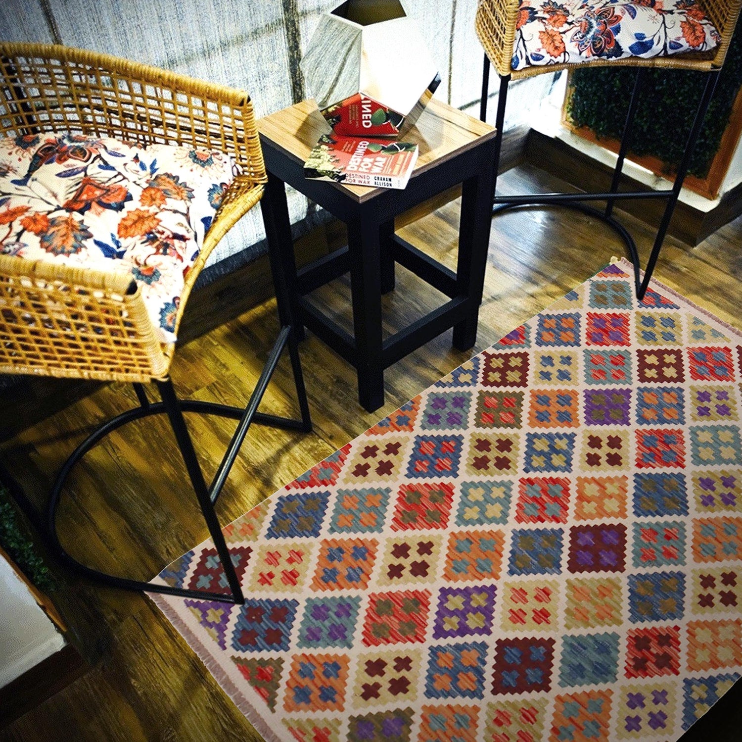 Small Size Chobi Kilim 3' 3" x 4' 11" ft / 100 x 149 cm - No. P36395