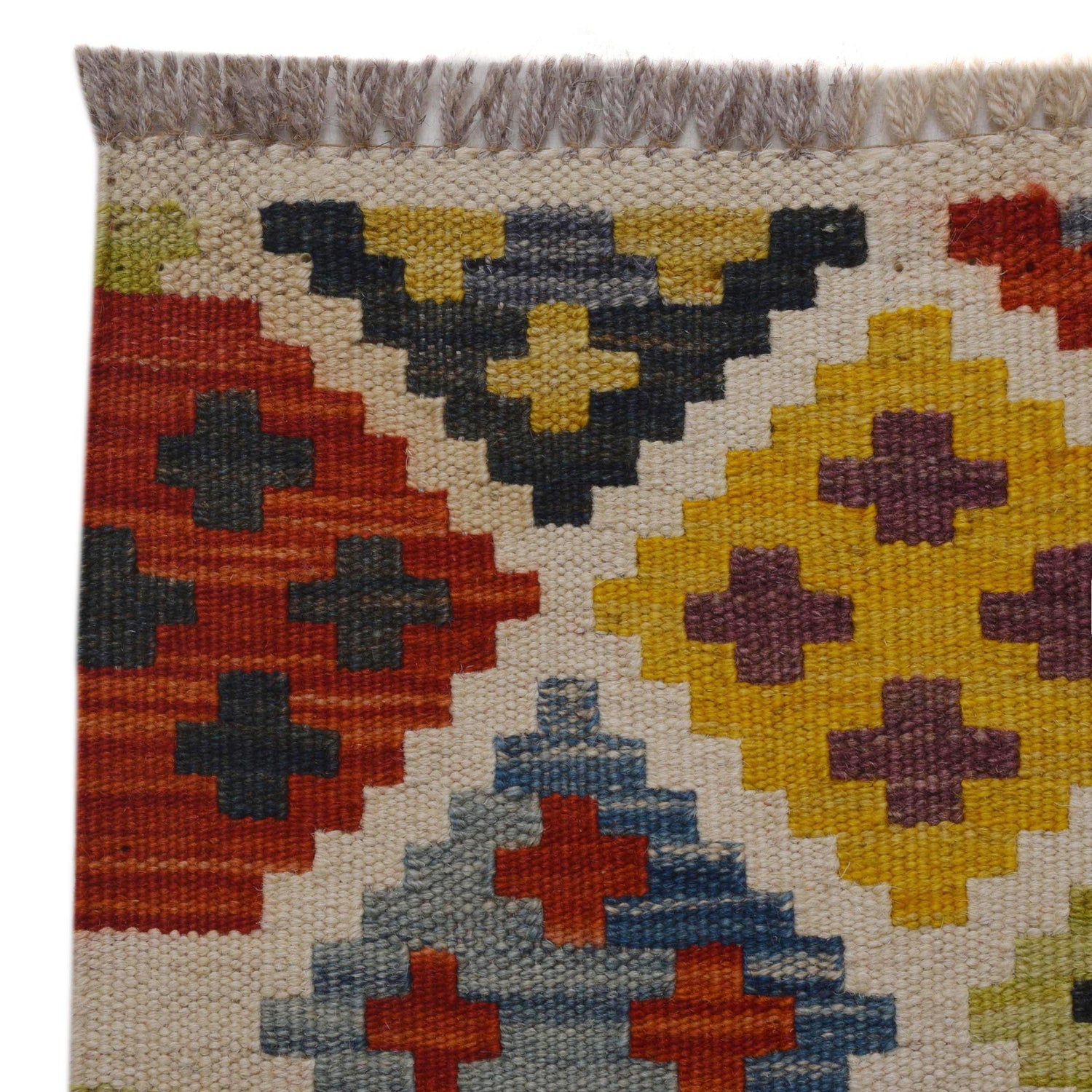 Hand Made Afghan Kilim Runner 2' 10" x 9' 8" ft / 86 x 295 cm - No. P36396