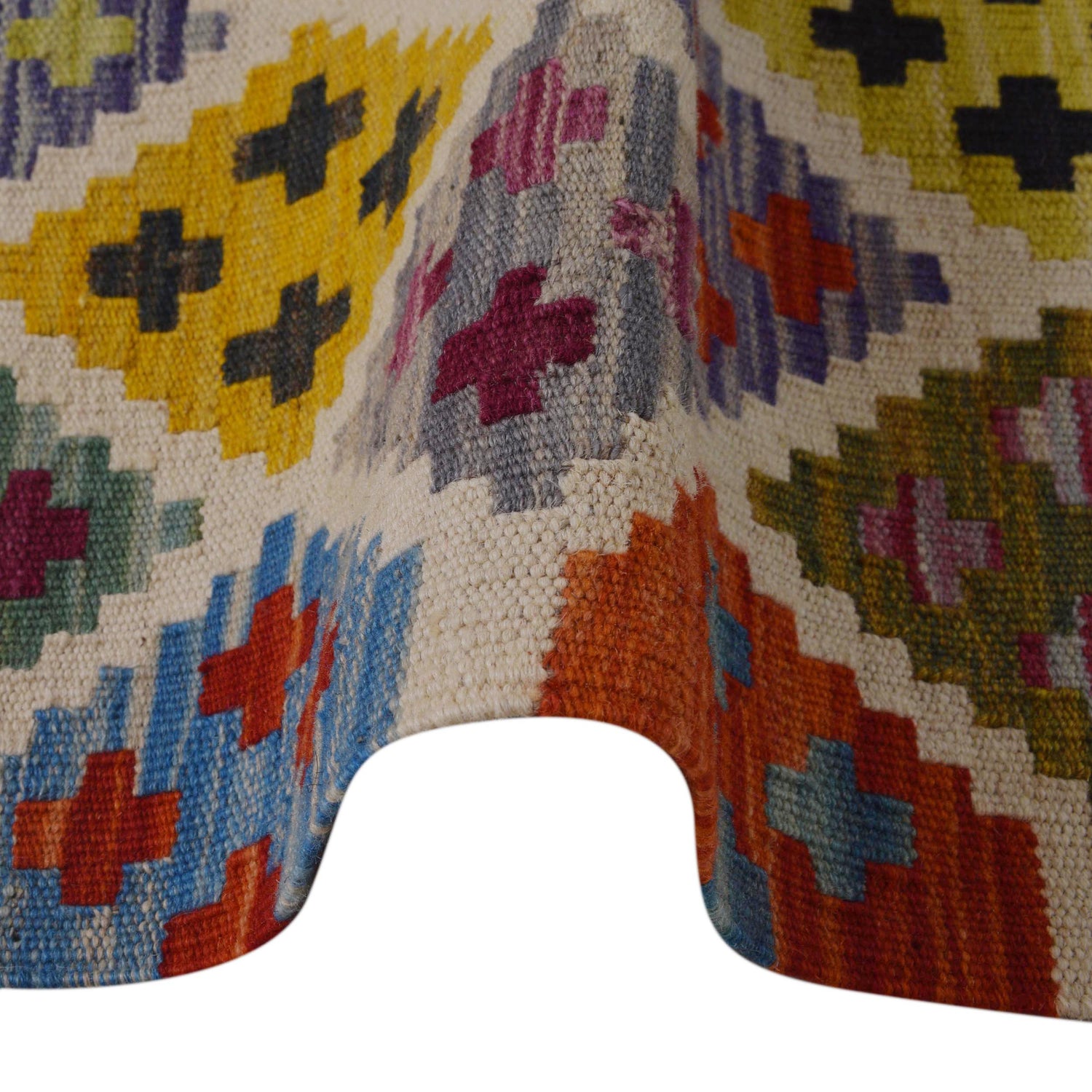 Hand Made Afghan Kilim Runner 2' 10" x 9' 8" ft / 86 x 295 cm - No. P36396