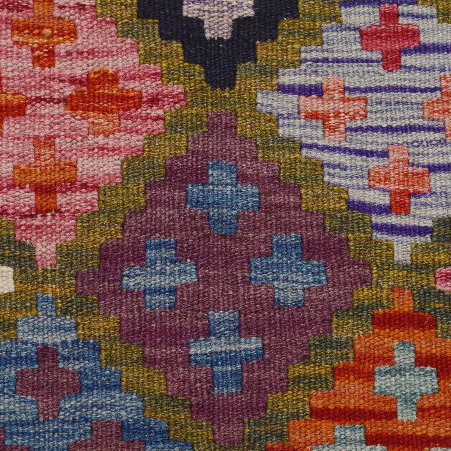 Hand Knotted Flatweave Kilim 3' 3" x 4' 10" ft / 100 x 147 cm - No. P36397