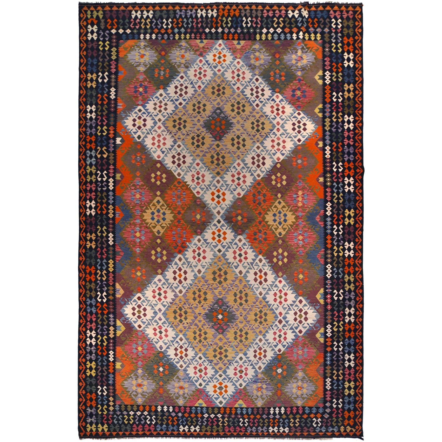 Hand Knotted Flatweave Kilim 10' 2" x 16' 5" ft / 309 x 500 cm - No. P36398