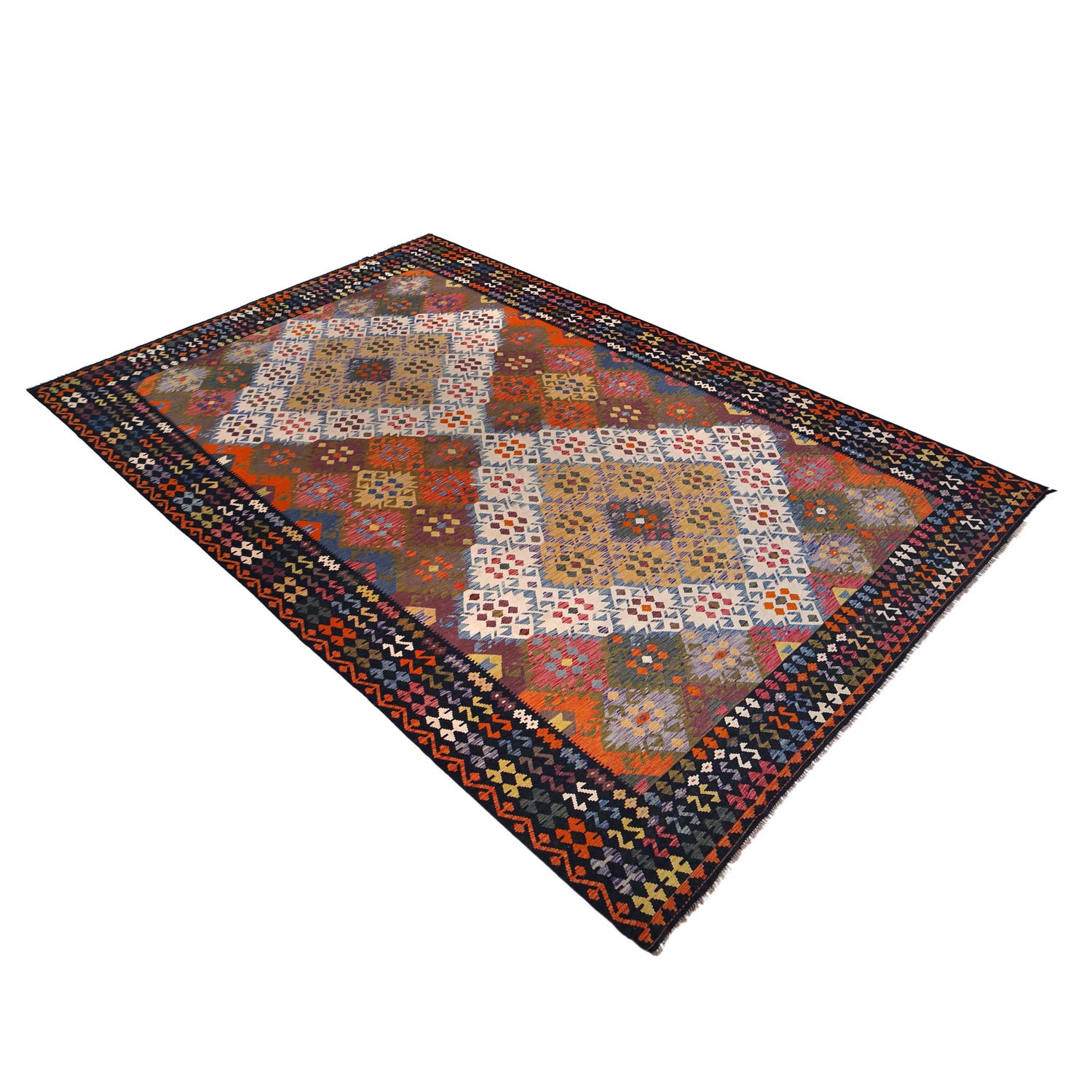 Hand Knotted Flatweave Kilim 10' 2" x 16' 5" ft / 309 x 500 cm - No. P36398