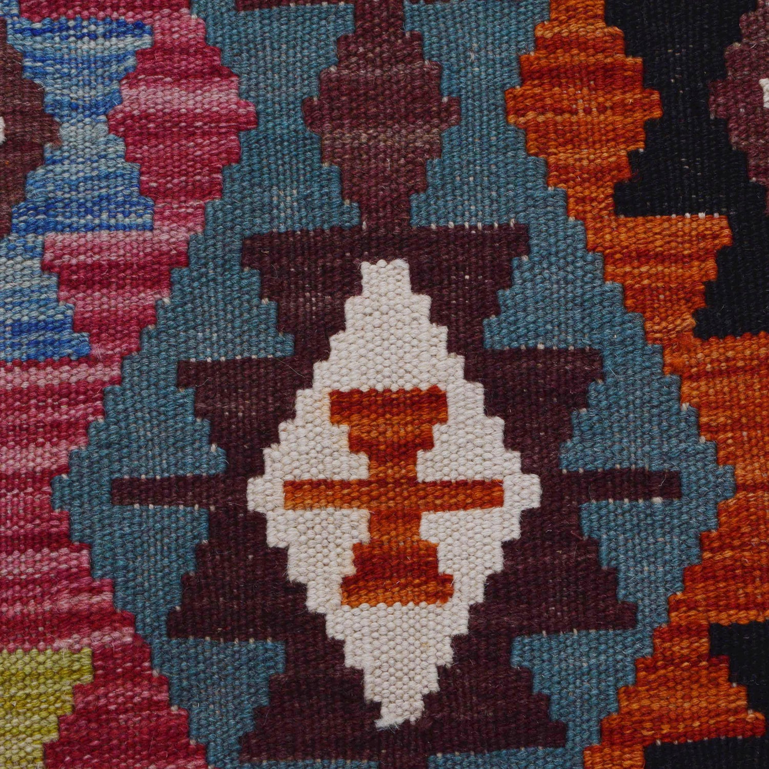 Handmade Afghan Vegetable Kilim 5' 0" x 6' 11" ft / 152 x 212 cm - No. P36399