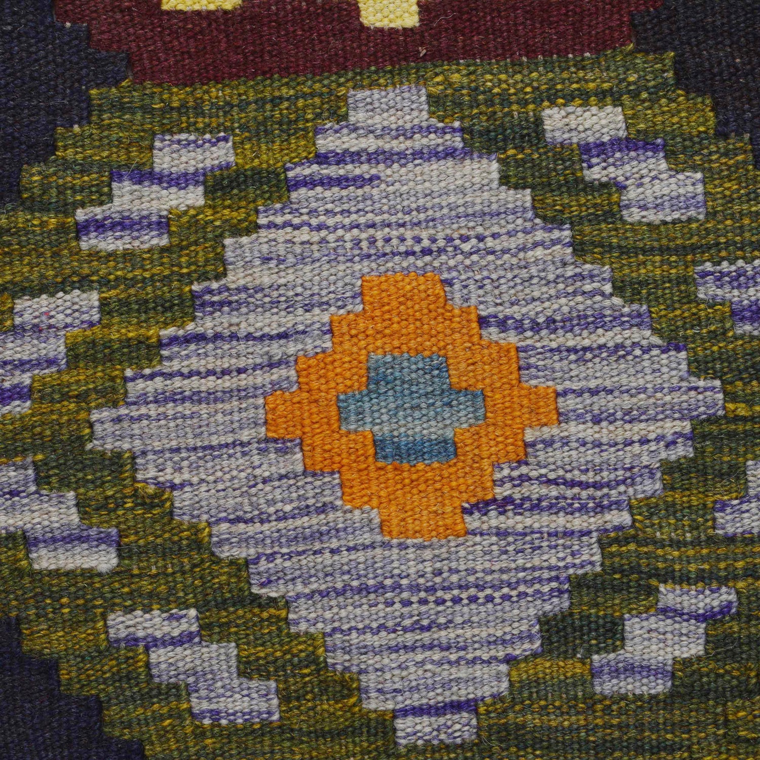 Hand Woven Wool Kelim 8' 6" x 9' 10" ft / 258 x 300 cm - No. P36402