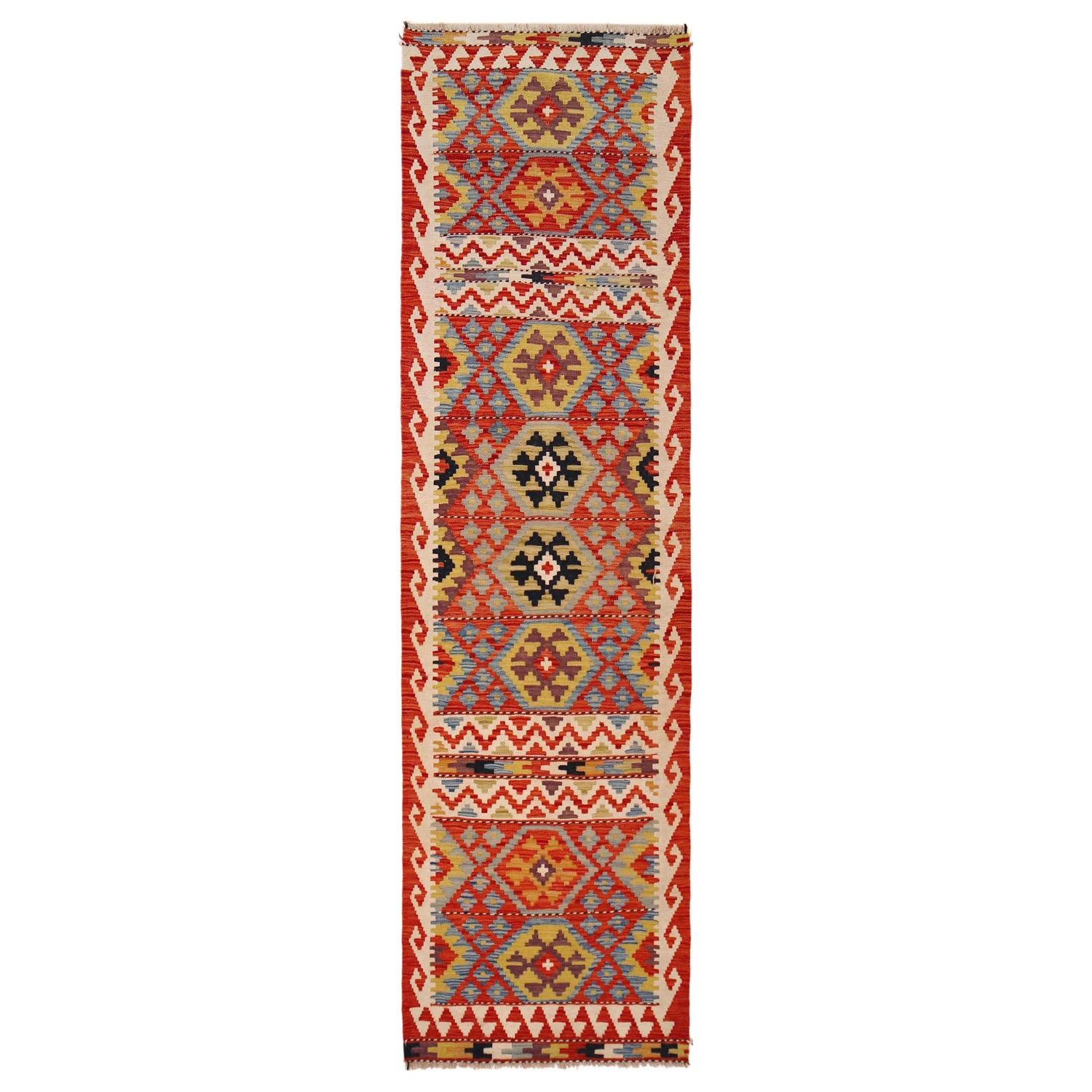 Long Kilim Runner 2' 8" x 10' 3" ft / 82 x 312 cm - No. P36403