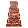 Multi Color ful Flat-Weave Wool Kilim Runner 2' 9" x 9' 7" ft / 83 x 292 cm - No. P36404