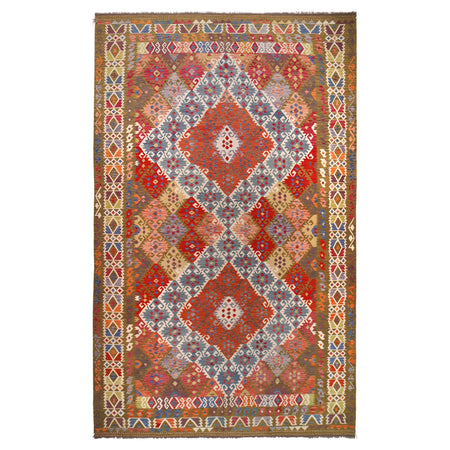 Handmade Afghan Vegetable Kilim 9' 8" x 16' 5" ft / 295 x 500 cm - No. P36409