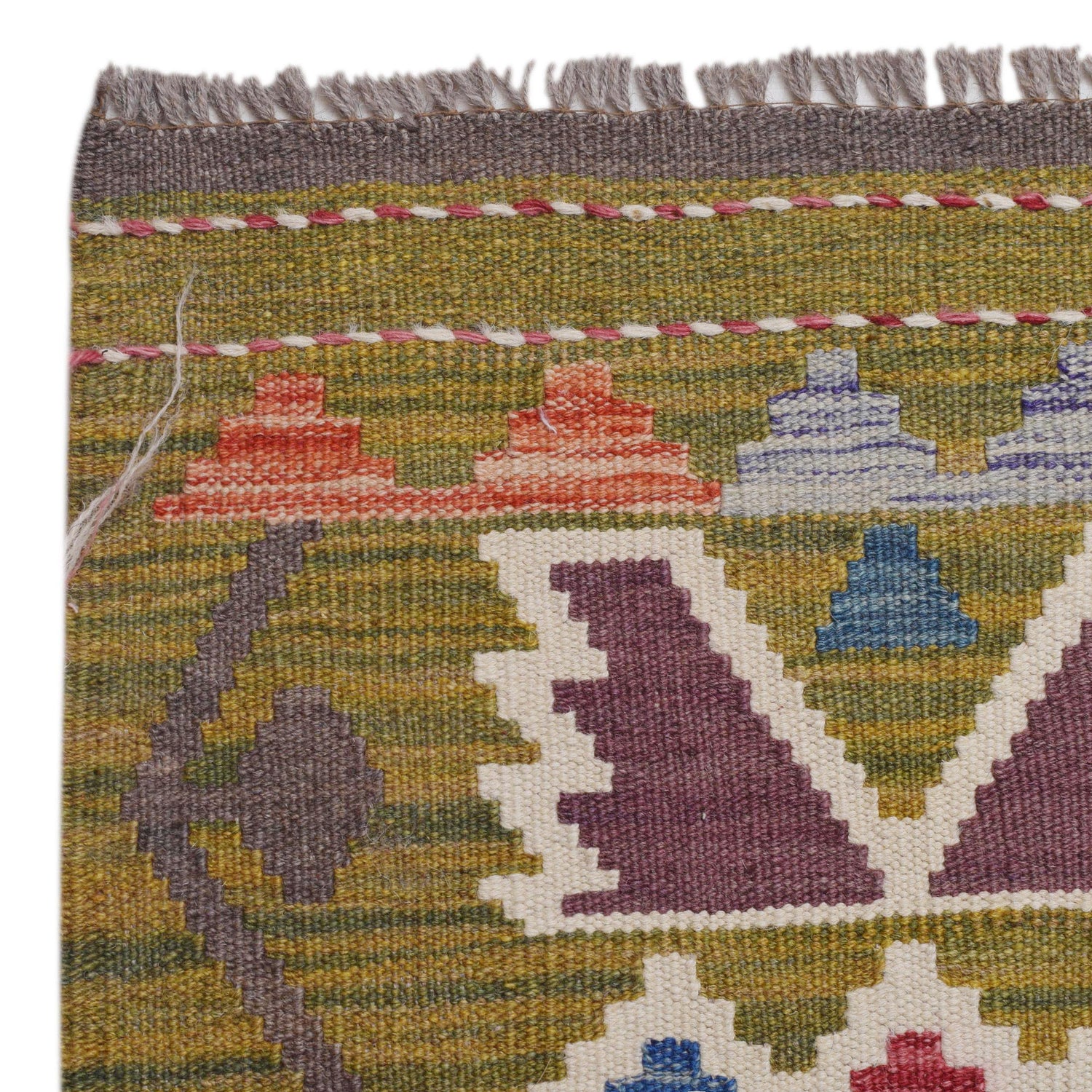 Handmade Afghan Vegetable Kilim 9' 8" x 16' 5" ft / 295 x 500 cm - No. P36409